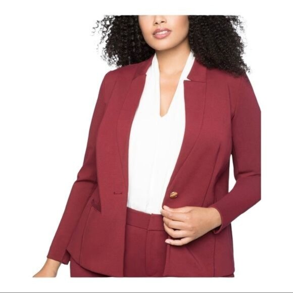 Lane Bryant Eloquii Slim Pant Suit Plus Size Pant and Jacket Size 28S NWT - Picture 12 of 14